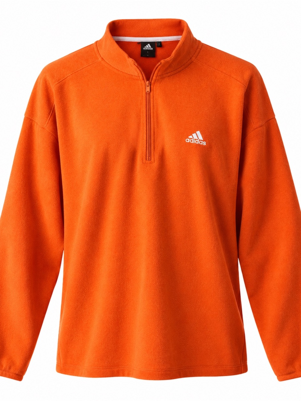 adidas Men’s Bright Orange Zip Pullover Sweater
